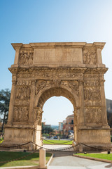 Fototapeta na wymiar The Arch of Trajan in Benevento (Italy)