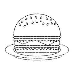 hamburger fast food icon image vector illustration design