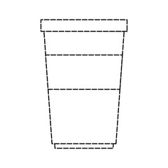 soda beverage in disposable cup icon image vector illustration design