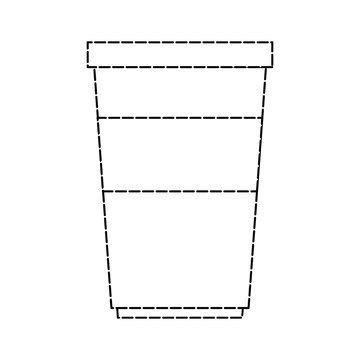 soda beverage in disposable cup icon image vector illustration design