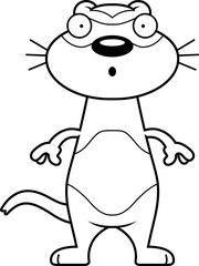 Fototapeta premium Surprised Cartoon Ferret
