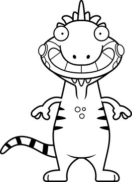 Happy Cartoon Iguana