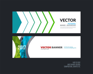 Abstract vector set of modern horizontal website banners