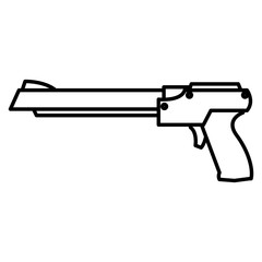 Naklejka premium Videogame gun pistol icon vector illustration graphic design