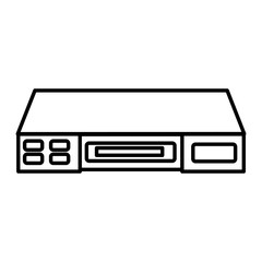 VHS player isolated icon vector illustration graphic design