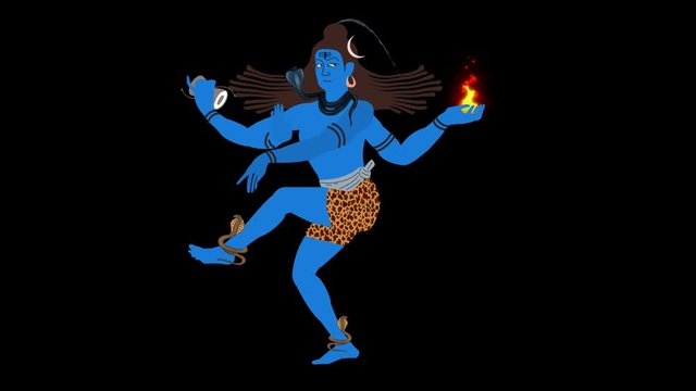 Shiva The Destroyer with Holy Symbols in Alpha Channel