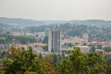 Obraz premium Panorama und Sehenswürdigkeiten von Graz, Hauptstadt der Steiermark, Österreich