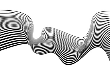 optical art abstract background wave design black and white