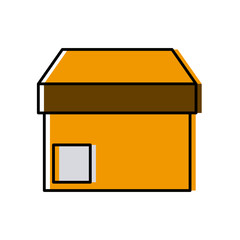 Cardboard box isolated icon vector illustration graphic design