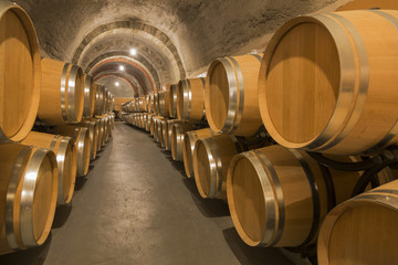 Barrels of wine