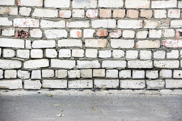 Old brick wall for background. The texture of the brickwork