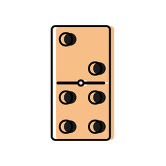 Domino piece symbol icon vector illustration graphic design