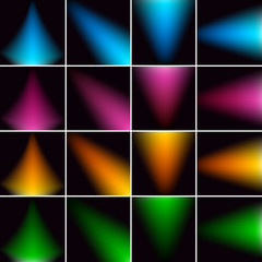 Set of Luminous Ray in the Dark . Abstract Background . Template for your Design . Isolated Vector Illustration