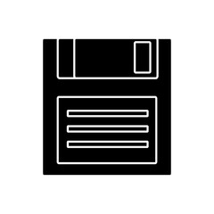 Diskette old technology icon vector illustration graphic design