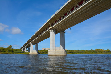 metro bridge across the Oka river in Nizhny Novgorod