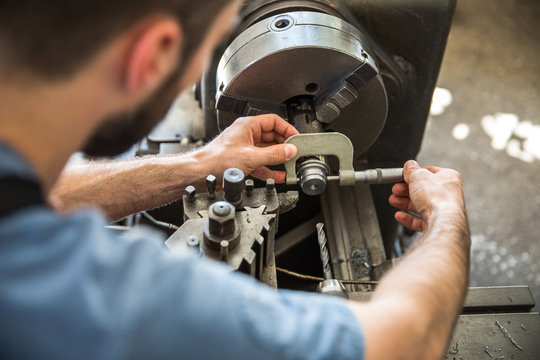 Man working in his workshop