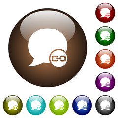 Blog comment attachment color glass buttons