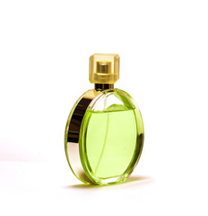 A bottle for perfume on a white background