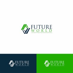 abstract branding logo ideas fit in letter M and W