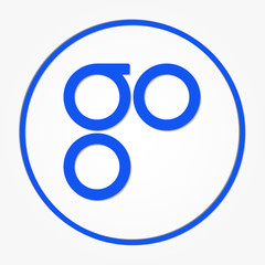 OmiseGO coin cryptocurrency. Vector sign icon. Internet money