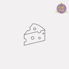 cheese line icon