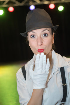 female mime artist