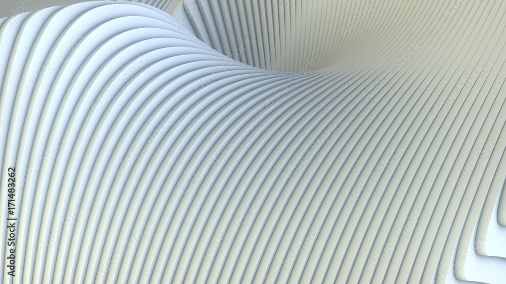 Poster white stripe pattern futuristic background. 3d render illustration