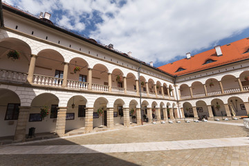 Fototapeta na wymiar Niepolomice near the Krakow / historical architecture / castle courtyard