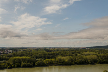 Fototapeta premium vibrant city of Bratislava, Slovakia city in august