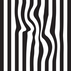 Striped abstract background. black and white zebra print. Vector seamless illustration. eps10