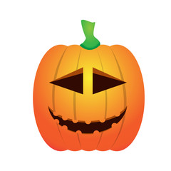 Isolated happy jack-o-lantern on a white background, Vector illustration