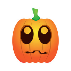 Isolated jack-o-lantern on a white background, Vector illustration