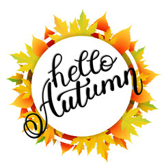 Autumn banner background with paper fall leaves.