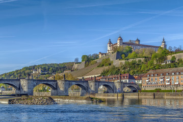 Obraz premium View of Marienberg Fortress, Wurzburg, Germany