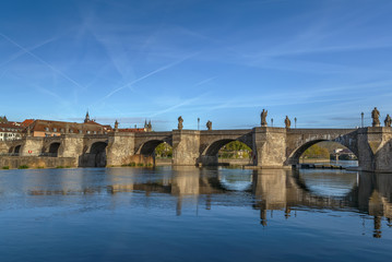 Obraz premium Alte Mainbrucke (old bridge), Wurzburg, Germany