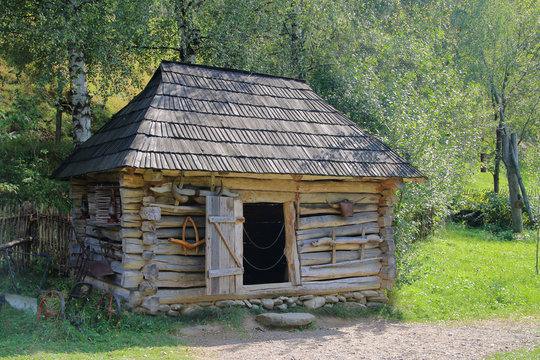 An old village barn for livestock.