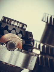 Differential transmission closeup, machinery engineeing objects