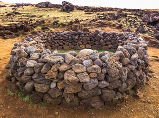 Te Pito Kura, Easter Island - July 10, 2017: Ancient site of Te Pito Kura, Easter Island © rpbmedia
