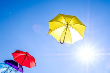flying umbrellas