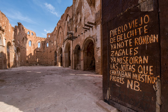 Belchite is a municipality of the province of Zaragoza, Spain. It is known for having been a scene of one of the symbolic battles of the Spanish Civil war, Belchite's battle.  