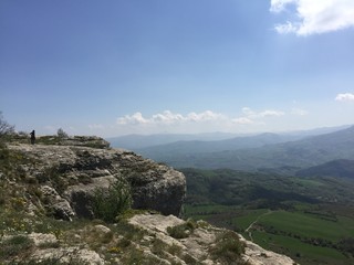 Fototapeta na wymiar Panorama dalla Pietra di Bismantova 