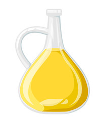 Vegetable oil assorted bottles set. Olive oil, sunflower corn soybean vector illustration. Cooking spicy ingredient Web site page and mobile app design