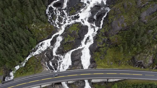 The Langfoss Waterfall