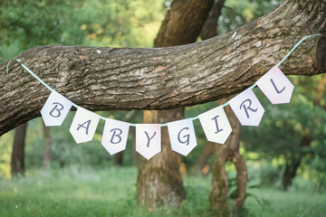 Beautiful inscription on the nature for a little girl