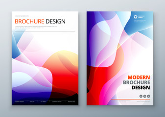 Brochure Cover set. Template for brochure, banner, plackard, poster, report, catalog, magazine, flyer etc. Modern liquid or fluid abstract background.