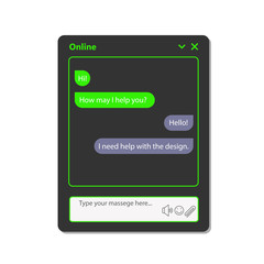 A simple chat window for the web.