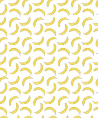 Yellow bananas seamless pattern, wallpaper, wrapping paper, printing on fabric.