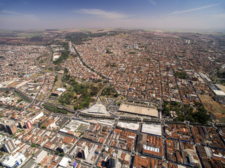 Obraz premium Aerial View of Ribeirao Preto city in Sao Paulo, Brazil