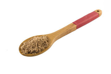 Brown Coconut Flour into a spoon