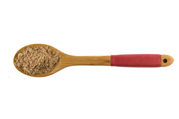 Brown Coconut Flour into a spoon
